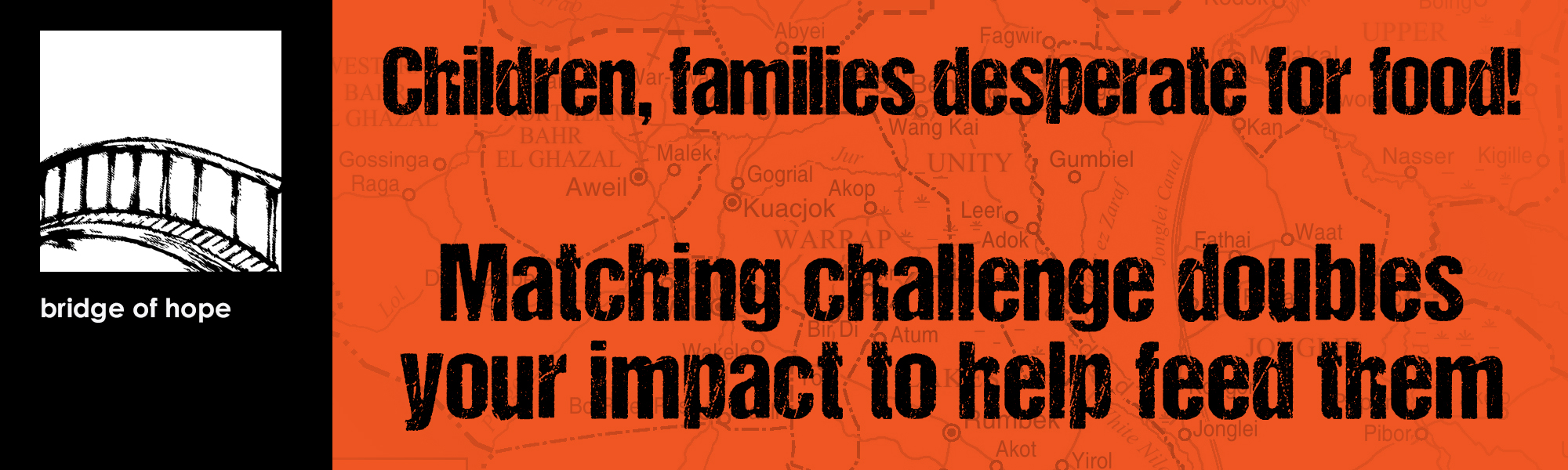 Families, children desperate for food! Matching challenge doubles your impact to help feed them
