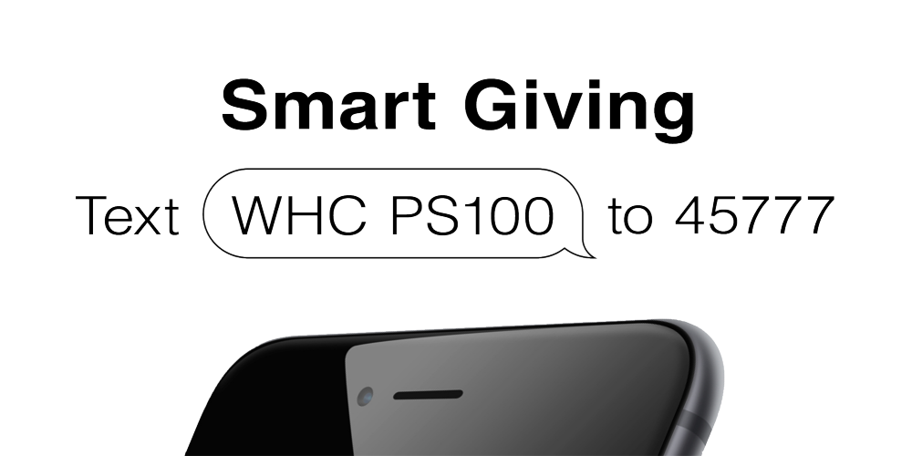 Smart Giving – Text WHC PS100 to 45777